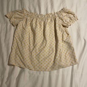 Off the Shoulder Polka Dot Top